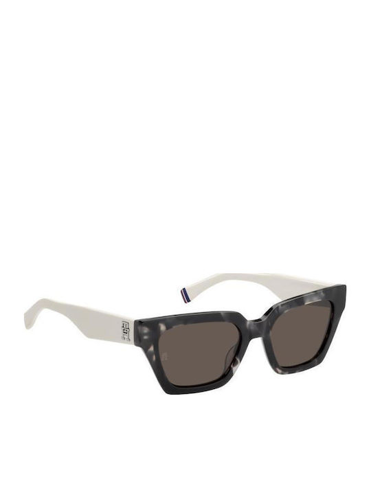 Tommy Hilfiger Women's Sunglasses with Brown Tartaruga Plastic Frame and Brown Lens TH2101/S TCB/70