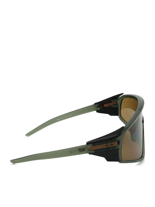 Oakley Prizm Men's Sunglasses with Green Plastic Frame and Brown Lens OO9404-03