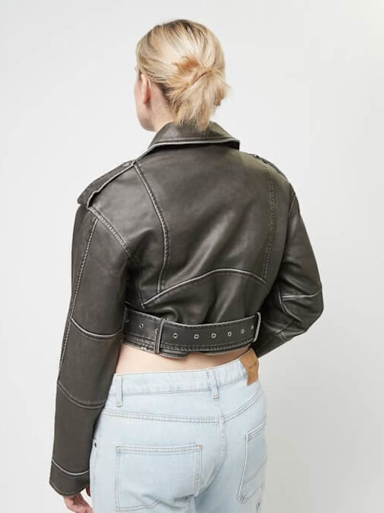 Karl Kani Jacket Biker made of Leatherette Black