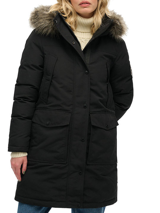 Superdry Jachetă Parka Negru