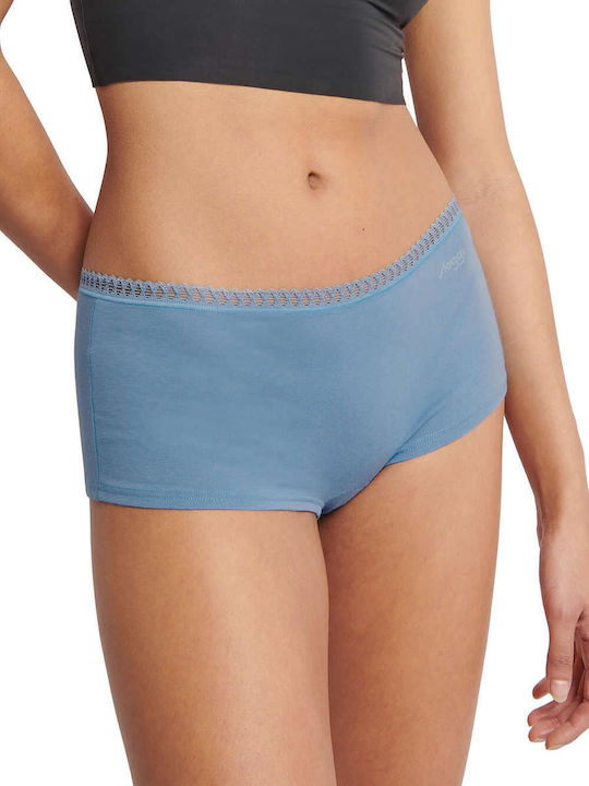 Βαμβακερά Women's Boxer 3Pack with Lace Blue