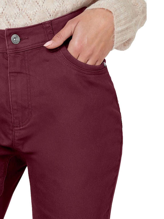 Damen Stoff Hose in Schmalem Schnitt Lila