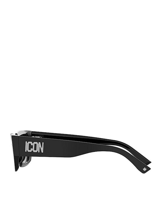 Dsquared2 Icon Γυναικεία Γυαλιά Ηλίου με Μαύρο Κοκκάλινο Σκελετό και Μαύρο Ντεγκραντέ Φακό ICON 0017 807