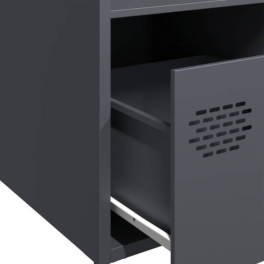 Metal Office Cabinet Anthracite 35x39x103.5cm