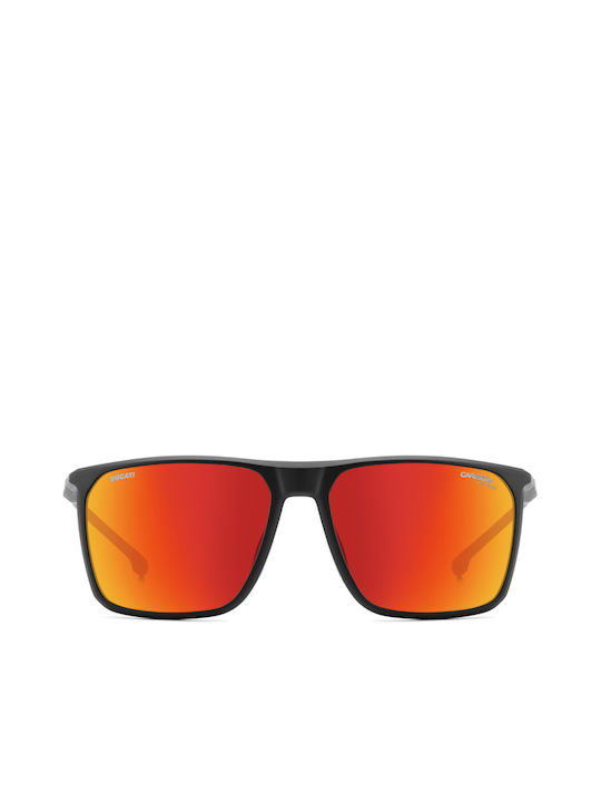 Carrera Men's Sunglasses with Black Plastic Frame and Orange Mirror Lens