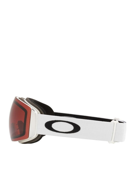 Oakley Flight Deck Маска за Ски и Сноуборд за Възрастни Бяла с Кафяви Стъкла