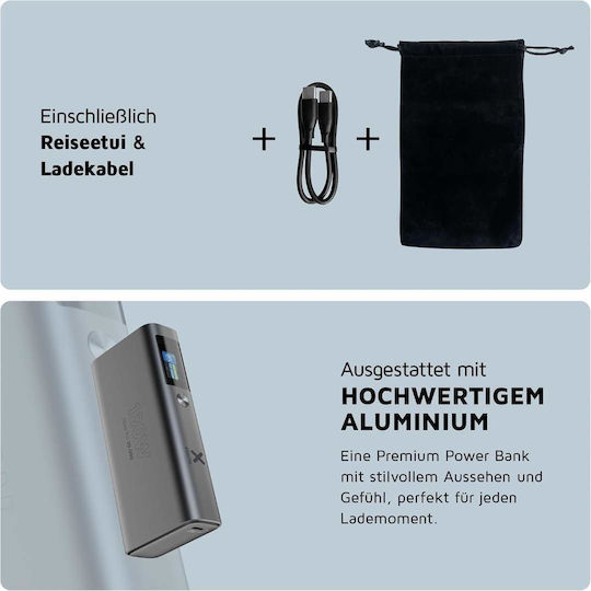 Xtorm Nova Pro Power Bank 20000mAh 130W με Θύρα USB-A και 2 Θύρες USB-C Power Delivery Γκρι