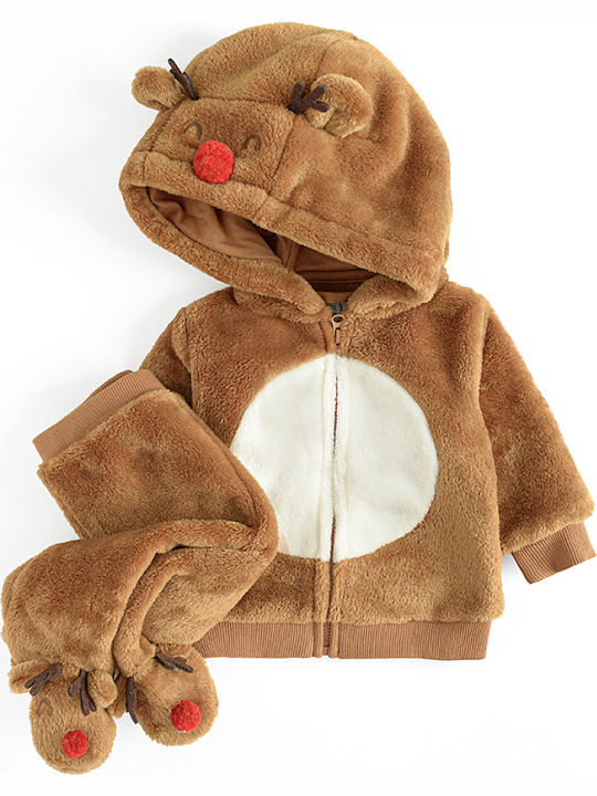 Kids' Set with Pants Winter 2pcs Coffee