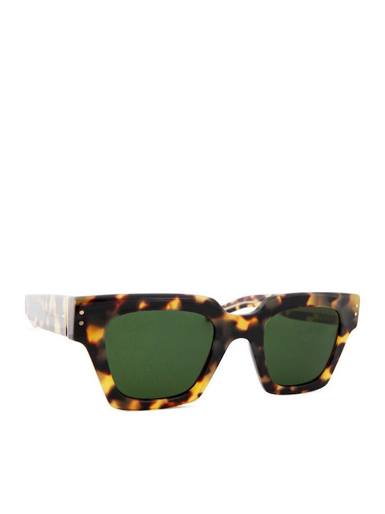 Dolce & Gabbana Women's Sunglasses with Brown Tartaruga Horn-Rimmed Frame and Brown Lenses DG4413 3375/52