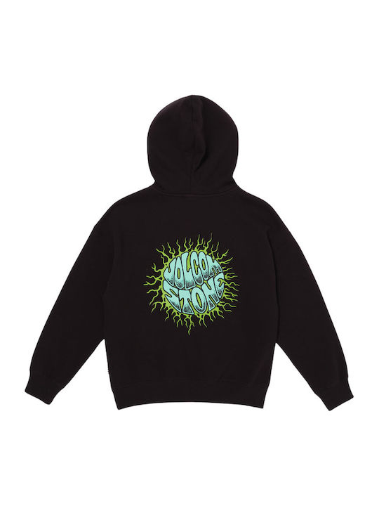 Kids Sweatshirt with Hood and Pockets Black Udder Space