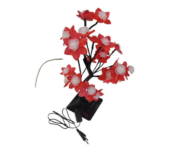 cu lumină LED Decorațiune de Crăciun Braduleț Cireșe Aspect natural 40cm. Burgundy Tree