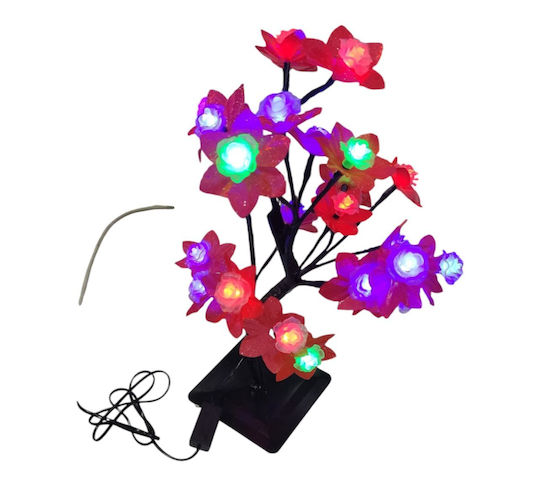 cu lumină LED Decorațiune de Crăciun Braduleț Cireșe Aspect natural 40cm. Burgundy Tree