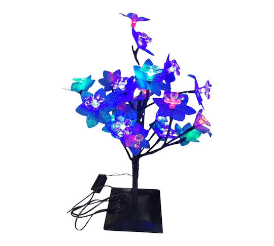 Christmas Decorative Illuminated Cherry Tree Natural Appearance 40cm Blue Tree
