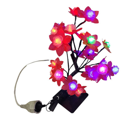 cu lumină LED Decorațiune de Crăciun Braduleț Cireșe Aspect natural 40cm. Burgundy Tree
