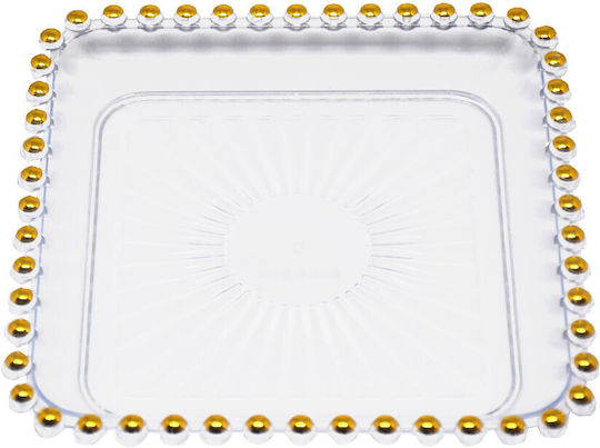 Dekorative Platte Gold 1Stück 15x15cm