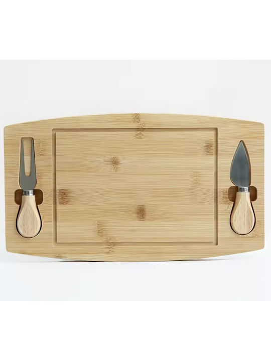 Bamboo Platter Presenting Serving Cheeses Pufo Cheese 2 Included Accessories 33 Cm