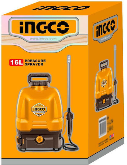 Ingco Backpack Sprayer 20V Solo Battery with Capacity 16lt 5bar