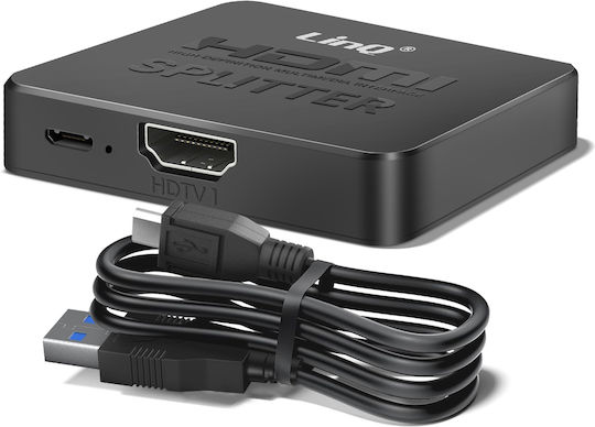 Linq Hdmi 4k Ultra Hd Duplicator 2 Simultaneous Displays Black