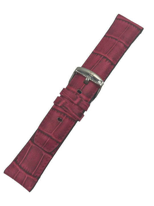 ByLeather Δερμάτινο Λουράκι Μπορντό 24mm