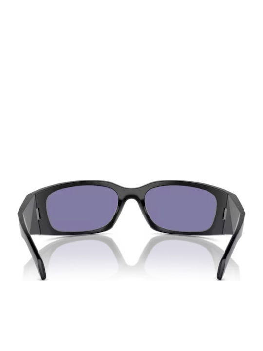 Prada Women's Sunglasses with Black Plastic Frame and Purple Lens PRA19S 1BO40G