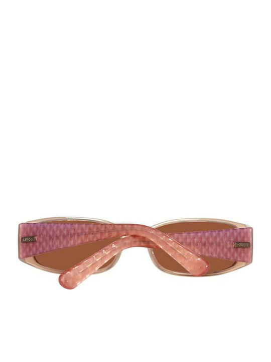 Guess Women's Sunglasses with Beige Plastic Frame and Brown Lens GU7259 N33
