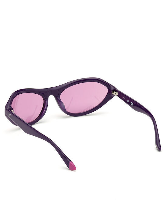 Web De damă Ochelari de soare cu Violet Din plastic Cadru și Roz Lentilă WE0288 81S