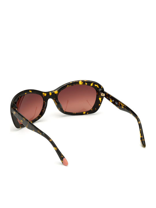 Web Women's Sunglasses with Brown Tartaruga Plastic Frame and Brown Gradient Lens WE0289 52F