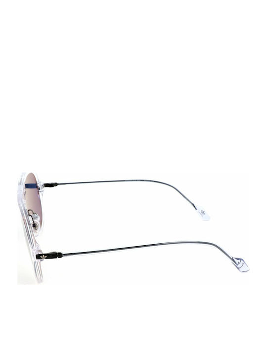 adidas Unisex Sunglasses with Silver Metal Frame and Blue Lens AOK001-012000