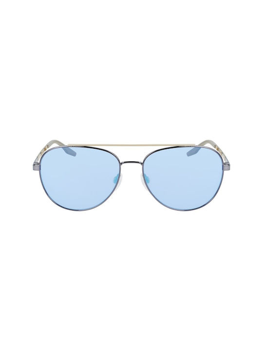 Converse Men's Sunglasses with Silver Metal Frame and Light Blue Lens CV100S