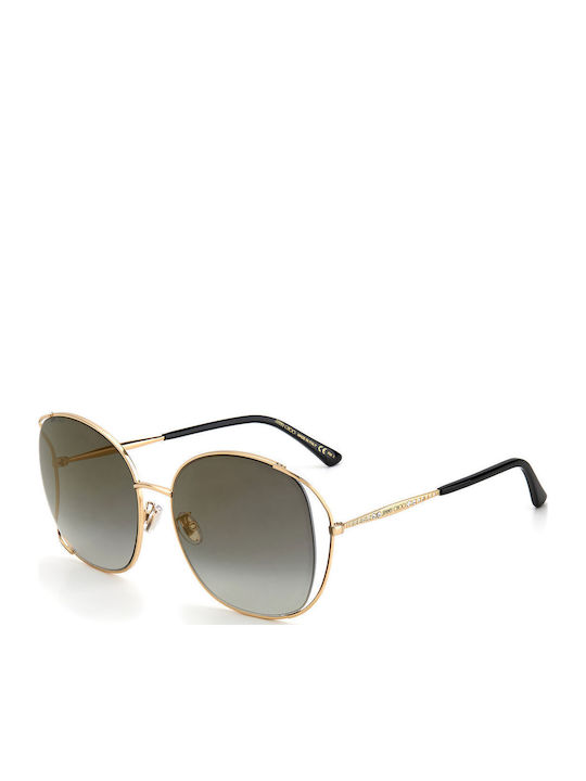 Jimmy Choo Ochelari De Soare Auriu Cu Ramă Metalică Jimmy Choo Ochelari De Soare Auriu Cu Ramă Metalică