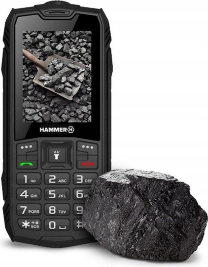 Hammer Rock Dual SIM Κινητό με Κουμπιά Μαύρο