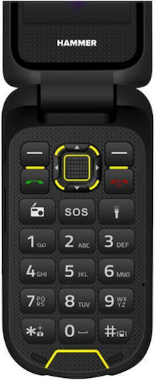 Hammer Bow LTE Dual SIM Κινητό με Κουμπιά Μαύρο