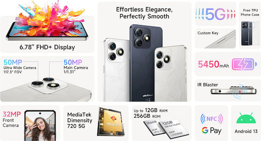 Ulefone Note 18 Ultra 5G Dual SIM (6GB/256GB) Lustrous Black