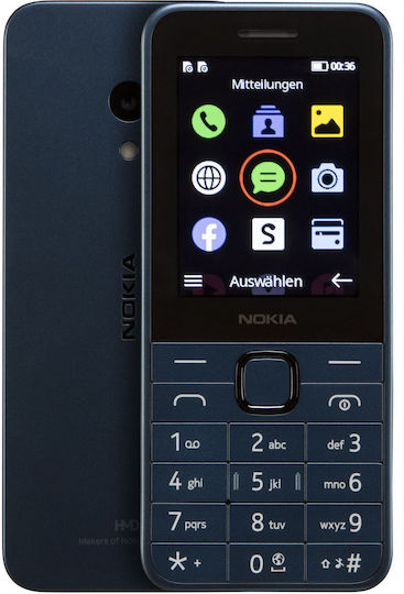Nokia 225 4G (2024) Dual SIM Mobile with Buttons Dark Blue