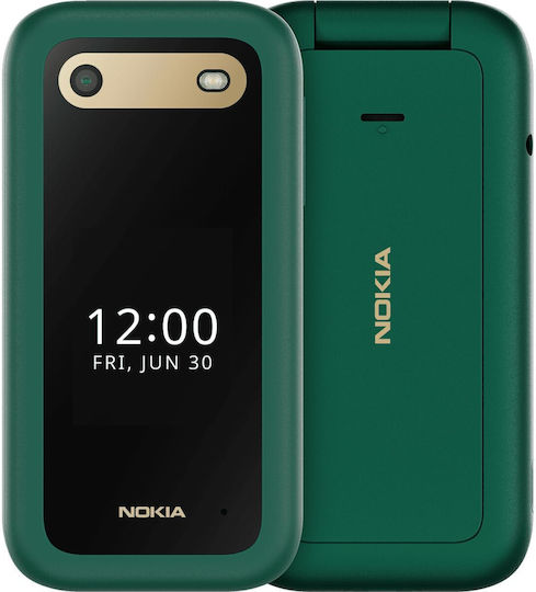 Nokia 2660 Flip Dual SIM (48MB/125MB) Mobile with Buttons (English Menu) Lush Green