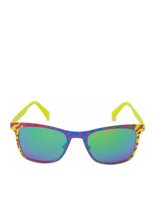 Italia Independent 0024 063 033 063/033 Herren Sonnenbrille mit Mehrfarbig Kunststoff Gestell und Mehrfarbig Spiegel Linse