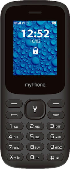 MyPhone 2220 Dual SIM Κινητό με Μεγάλα Κουμπιά (Αγγλικό Μενού) Μαύρο