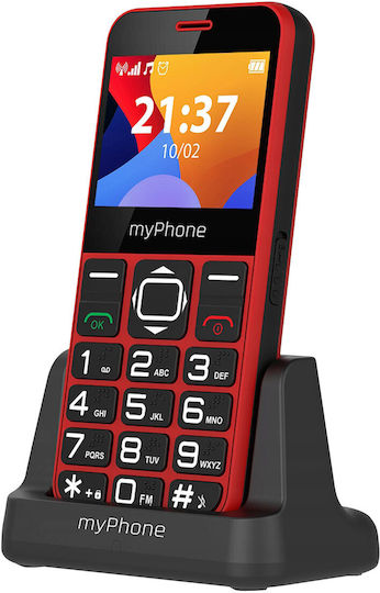 MyPhone Halo 3 Single SIM Κινητό με Μεγάλα Κουμπιά (Αγγλικό Μενού) Κόκκινο