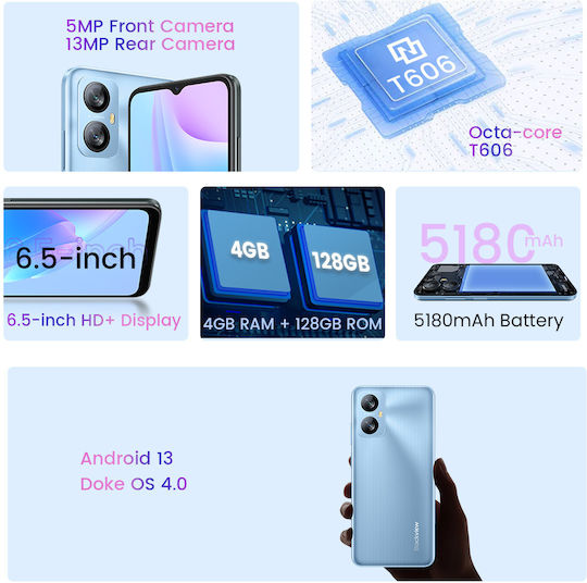 BlackView A52 Pro Две SIM карти (6GB/128GB) Ледено синьо