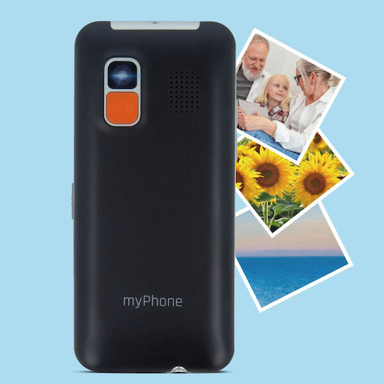 MyPhone Halo Easy Single SIM Κινητό με Μεγάλα Κουμπιά (Αγγλικό Μενού) Μαύρο