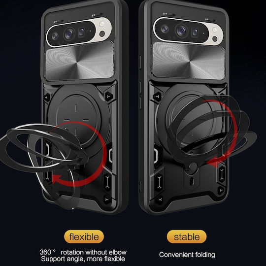 Techsuit Camguard Pro Back Cover Σιλικόνης Μαύρο (Google Pixel 9 / 9 Pro)