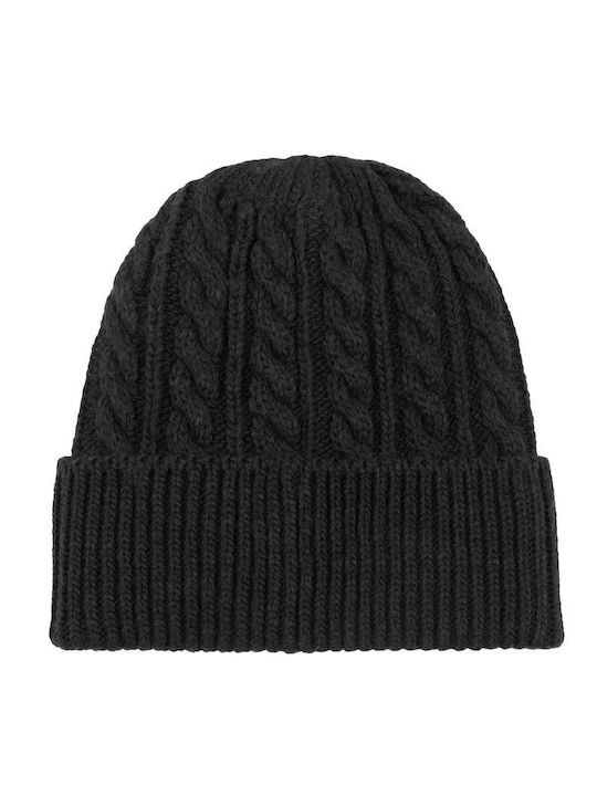Beanie Ανδρικός Σκούφος Πλεκτός σε Μαύρο χρώμα