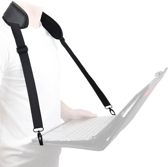 Mobilis Tablet Pc Shoulder Strap Two Carrying Hooks Stand-up Grip Black