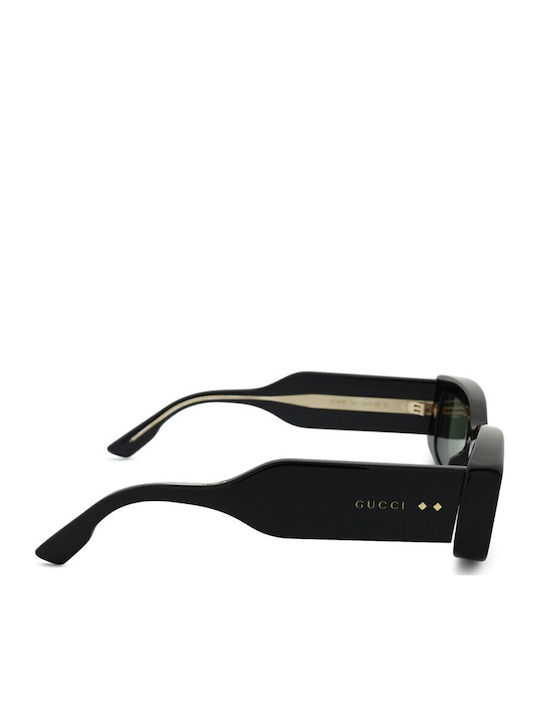 Gucci Unisex Sunglasses With Black Horn-Rimmed Frame And Grey Lens GG1528S 001