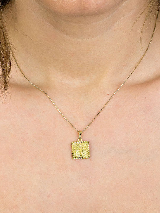 Kiriakos Gofas Kids Charms Constantine Coin Pendant Gold 14K