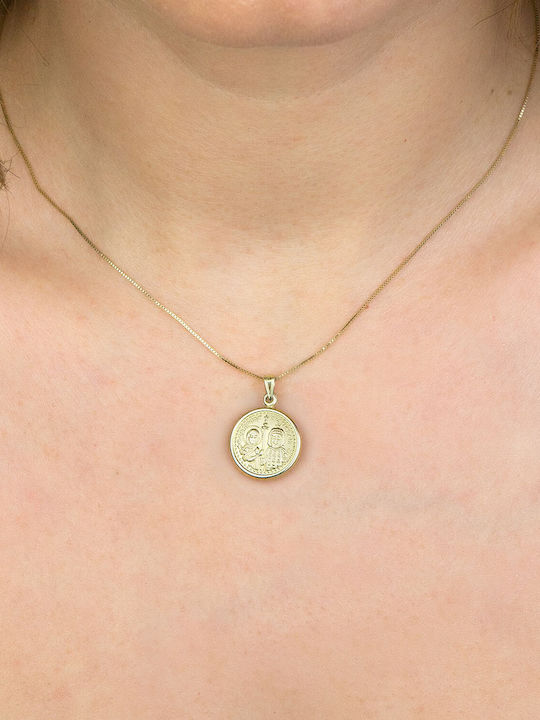 Kiriakos Gofas Pendant Constantine Coin Gold 9K