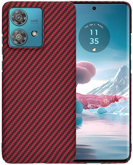 Techsuit Carbonite Fibershell Back Cover Red (Motorola Edge 40 Neo)