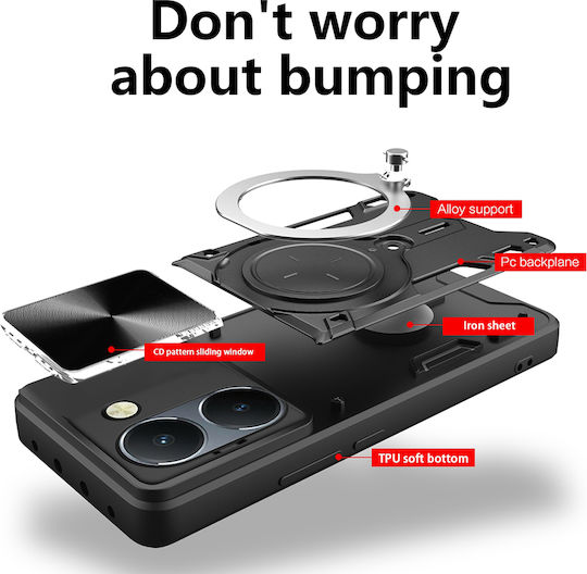 Techsuit Camguard Umschlag Rückseite Silikon Lila (Honor 200 Pro)