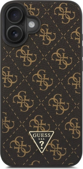 Guess Triangle Back Cover Piele artificială / Plastic Negru (iPhone 16 Plus)