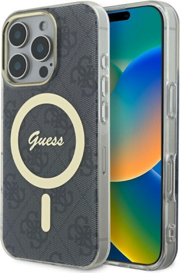 Guess IML Umschlag Rückseite Kunststoff / Silikon Schwarz (iPhone 17 Pro / iPhone 16 Pro)